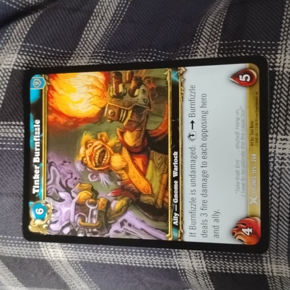 World of Warcraft: Drums "TINKER BURNFIZZLE" #145/268 Trading Card